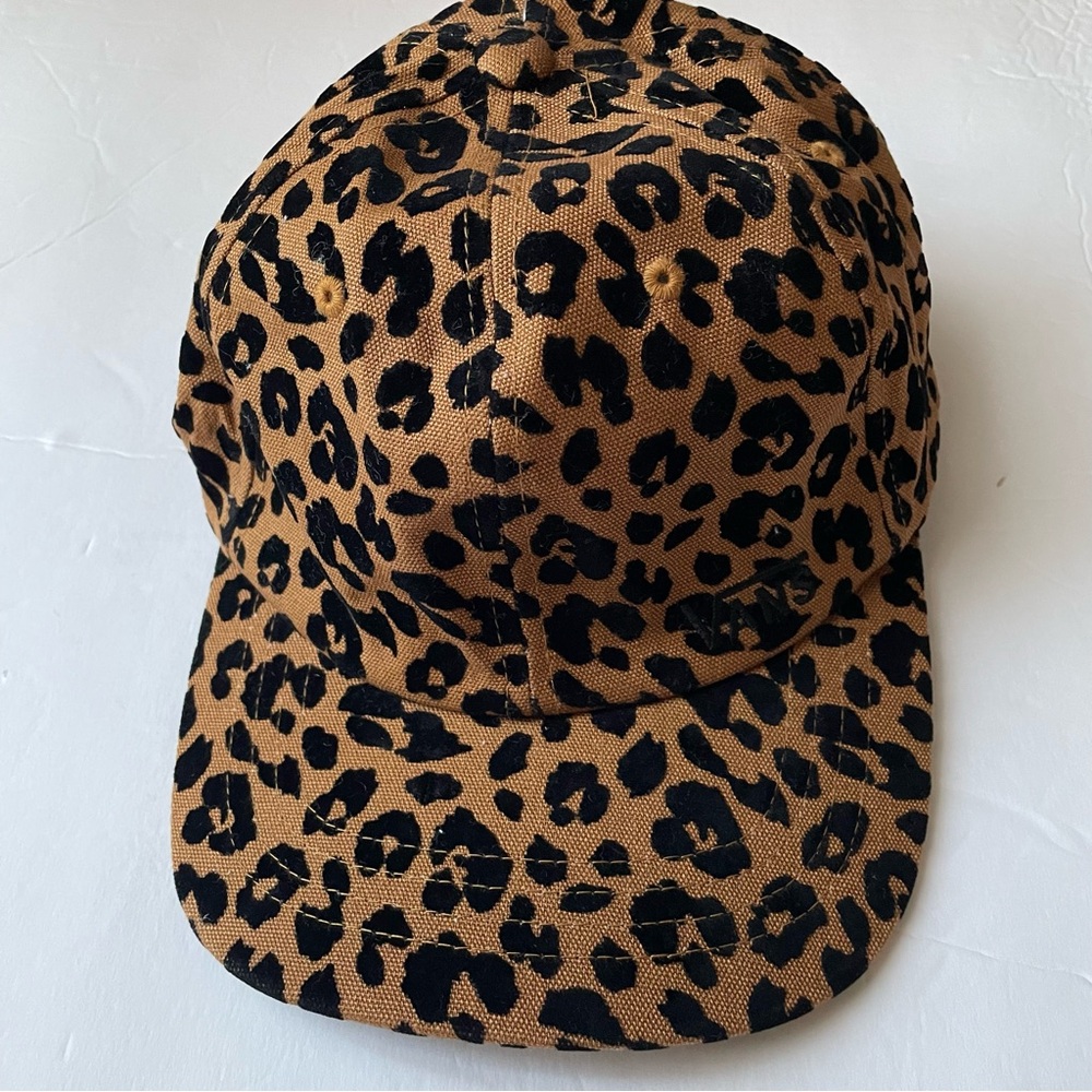 Vans Leopard Print Camp Cap in Brown and Black